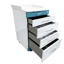 Mobile Cart with Two Trays and Lock 4 Drawers Storage 300486 - Photo 3