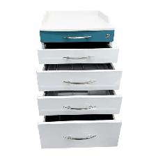 Mobile Cart with Two Trays and Lock 4 Drawers Storage 300486 - Photo 4