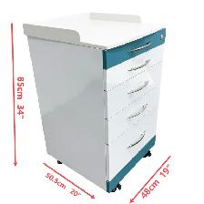 Mobile Cart with Two Trays and Lock 4 Drawers Storage 300486 - Photo 9