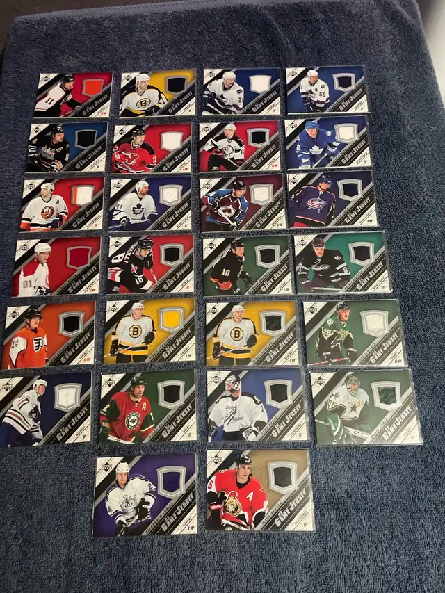 2005-06 Upper Deck Game Jersey Hocked Card Lot 26 Total