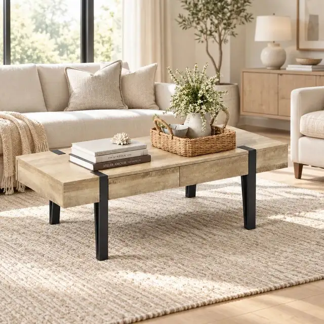 Brand New 47' Coffee Table with 2-Drawer Special $189