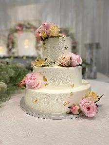 Milton Red Flowers wedding Cakes delivery GTA 75 servings - Photo 4