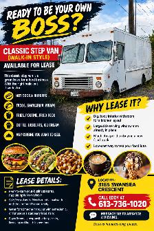 Step Van / Food Truck Shell for Lease – Start Your Food Business