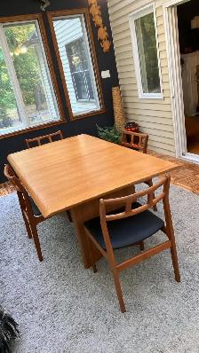 Mid century TEAK TECK Ensemble salle à manger. TRÈS GRANDE table - Photo 10