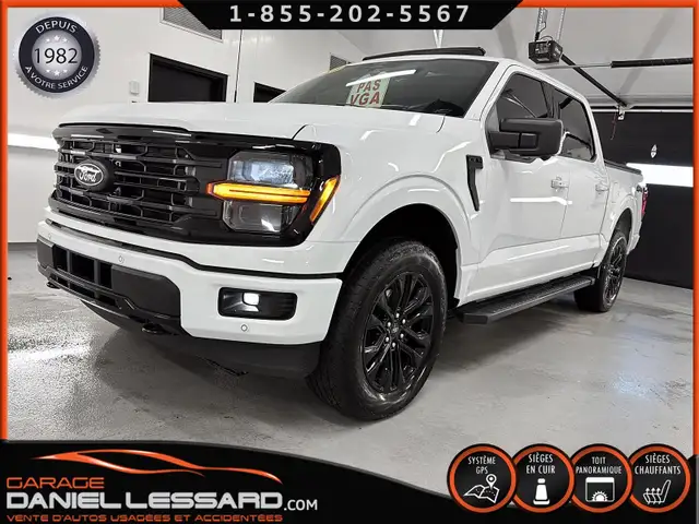 FORD XLT 2024, ENSEMBLE D'APPARENCE NOIRE, SUPERCREW 4X4, CAISSE