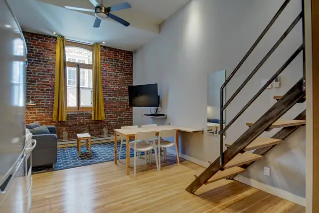 Loft studio entièrement meublé à louer Vieux-Québec janvier 2027