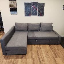 Used (Good Condition) Grey IKEA sofa bed   FREE DELIVERY