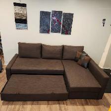 Used (Good Condition) Brown IKEA sofa bed    FREE DELIVERY - Photo 2