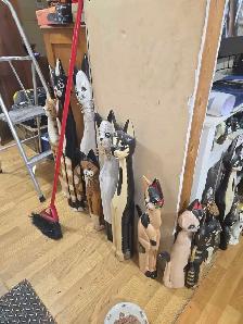 Wood carved cats - Photo 4