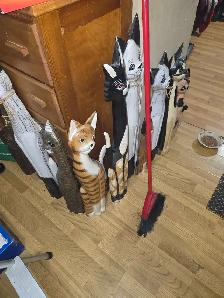 Wood carved cats - Photo 6