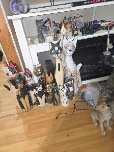 Wood carved cats - Photo 7