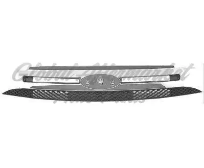 Ford Focus 2008-2011 Grille Chrome/Black