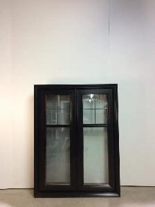 10441BH Fenêtre Battant HYBRIDE Noir 2 sect 1 ouvr 38 x 50