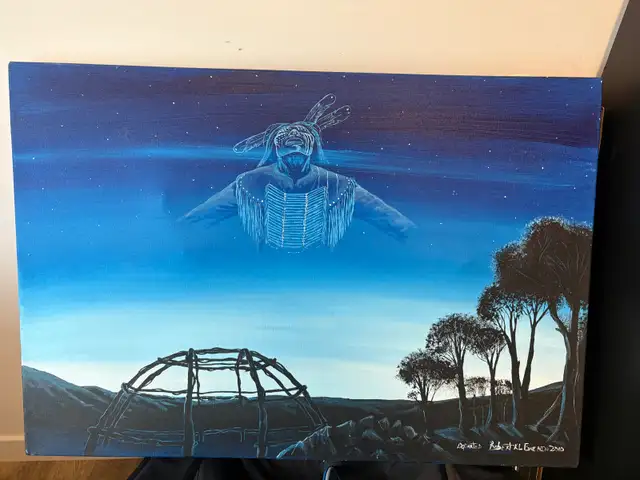authentic painting from a late Cree artist