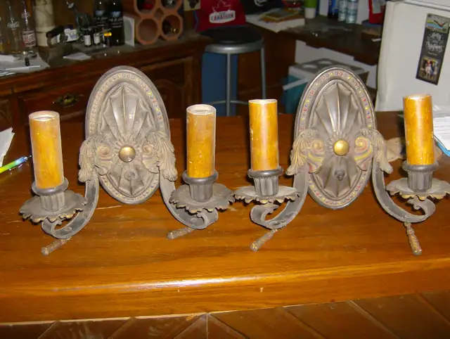 Antique cast wall sconces