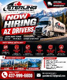 HIRING AZ DRIVERS- LMIA AVAILABLE- START TOMORROW
