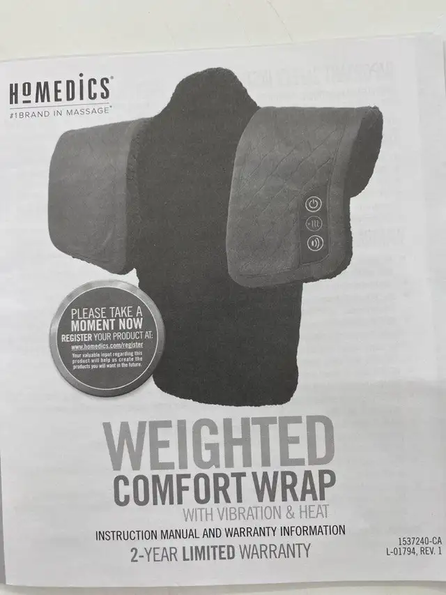 Weighted Comfort Wrap by Homedics