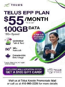 TELUS EPP Offer  $100 in-store Gift voucher