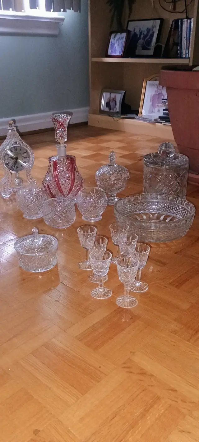 Crystal and cut glassware