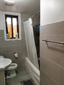 Renovated Bathroom large 3 ½ w/one bedroom in CDN. Available Nov