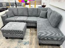New Sectional Sofa Reversible Chaise & Storage Ottoman Huge Sale