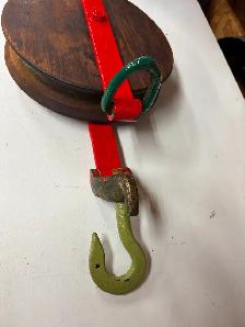 ANTIQUE WOODEN AND METAL PULLY - Photo 2