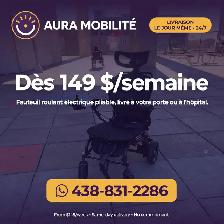 Fauteuil roulant électrique à louer | Wheelchair rental