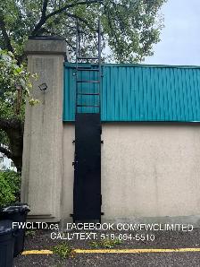 Steel Fixed Safety Cage Roof Access Ladders, Parapet/Platform - Photo 4