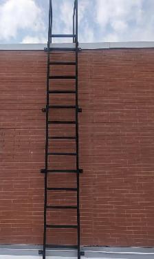 Steel Fixed Safety Cage Roof Access Ladders, Parapet/Platform - Photo 5