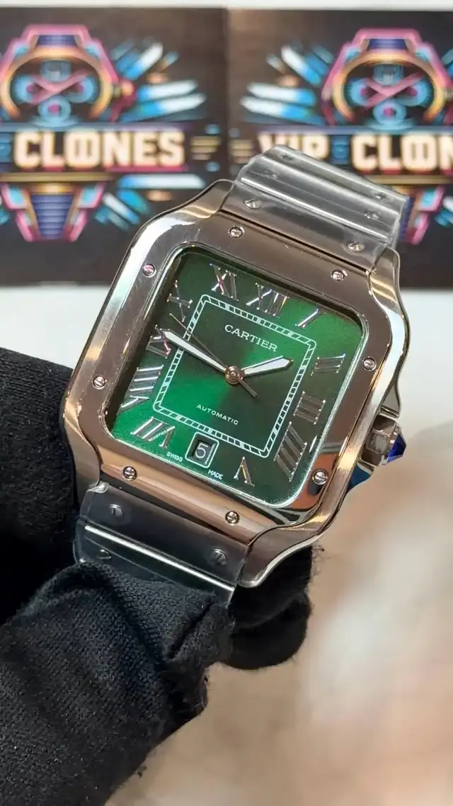 cartier watch  cartier santos  automatic watch