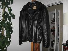 VESTE DE CUIR STYLE POLICIER POUR HOMME - Photo 2