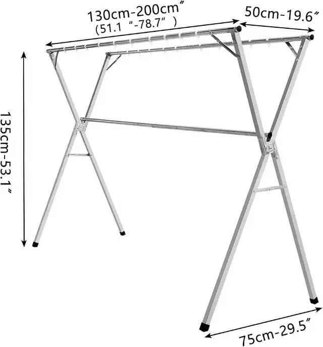 Brand New Steel Clothes Drying Rack – Folding Special $29