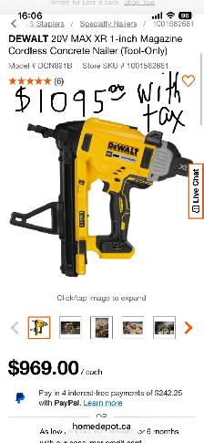 DEWALT 20V MAX 1-inch Cordless Concrete Nailer - Photo 4