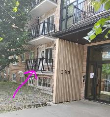 Logement rénové 3 1/2 à louer à Verdun