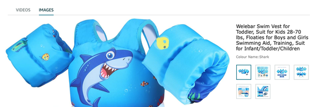 Kids swim vest that also has arm floats
