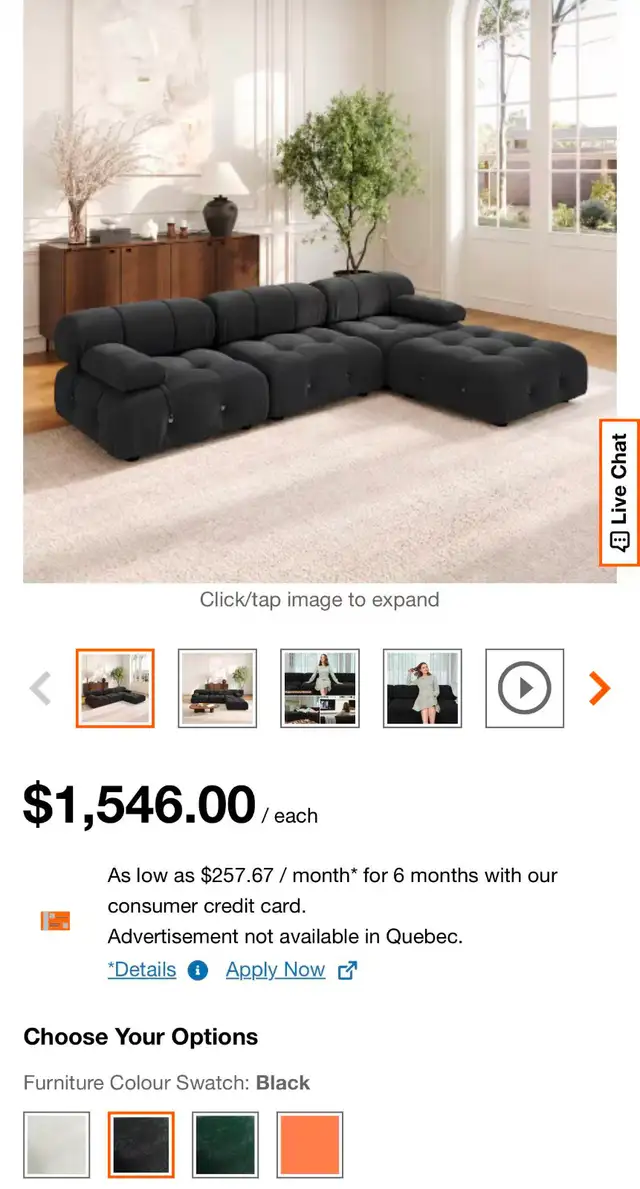 Brand New Modern Modular Cloud Sofa with Chaise Special $899