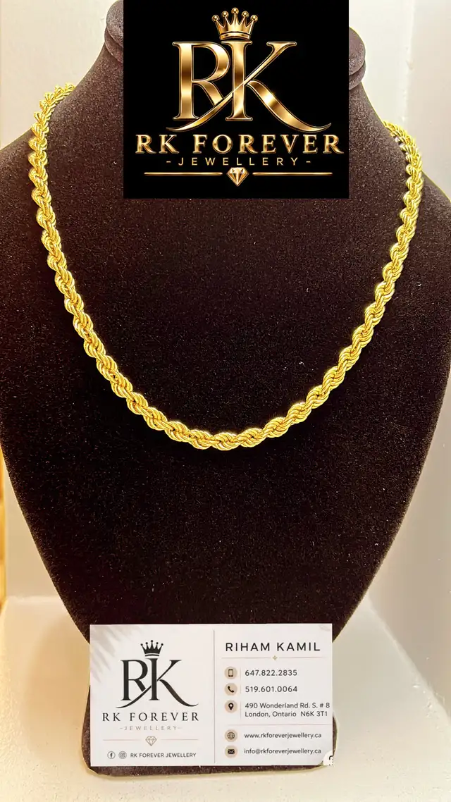 10K yellow Gold Rope Chain # R63