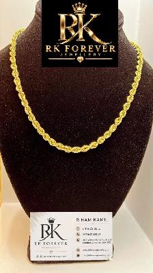 10K yellow Gold Rope Chain # R63