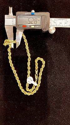 10K yellow Gold Rope Chain # R63 - Photo 6