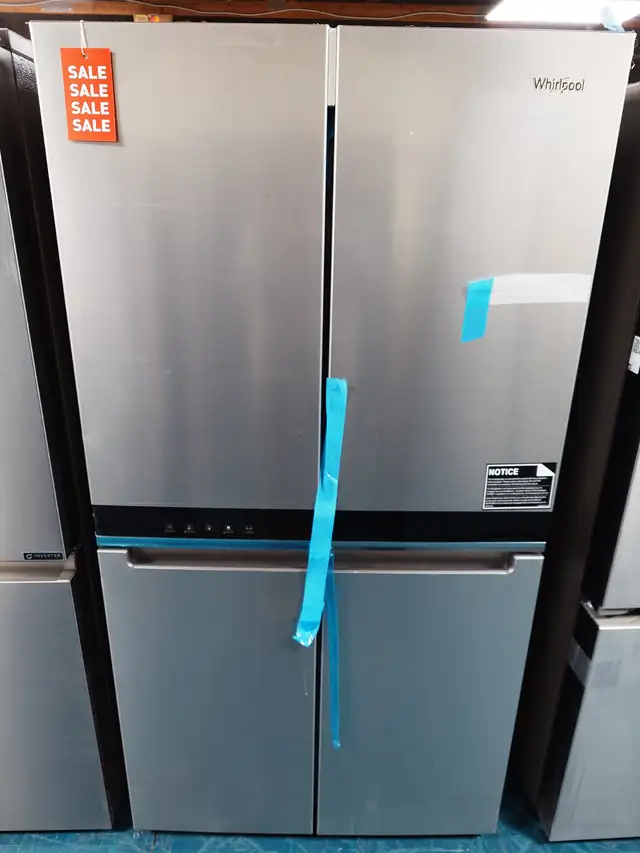 Whirlpool '36' Stainless Steel 4-Door Refrigerator on Sale‼️