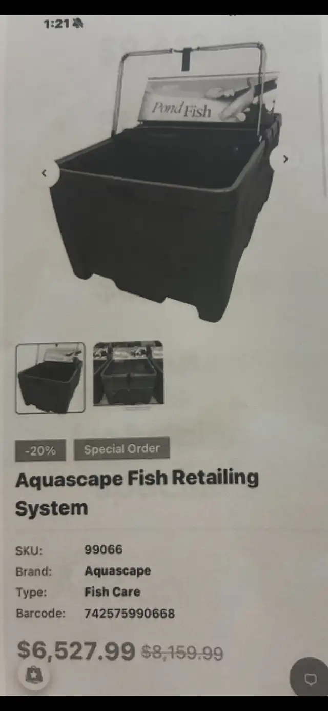 Aquascape Fish Retailing System