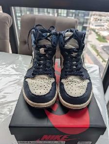 Air Jordan 1 High OG Obsidian UNC 555088-140 US 9.5 - Worn, OG B - Photo 2