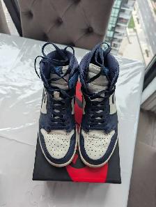 Air Jordan 1 High OG Obsidian UNC 555088-140 US 9.5 - Worn, OG B - Photo 3