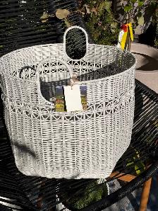 Large Woven Storage Basket with Handles — New with Tags