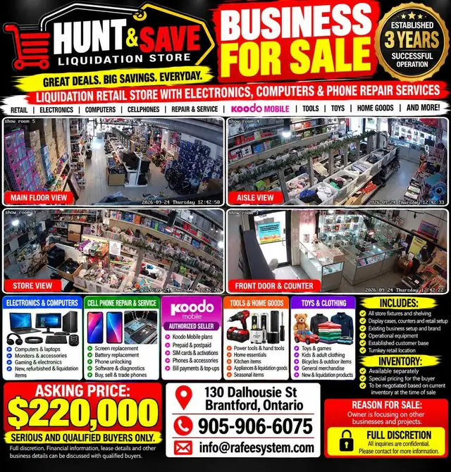 LIQUIDATION & ELECTRONICS RETAIL STORE