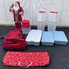 Santa Claus & various Christmas Decoration Storage Containers - Photo 2
