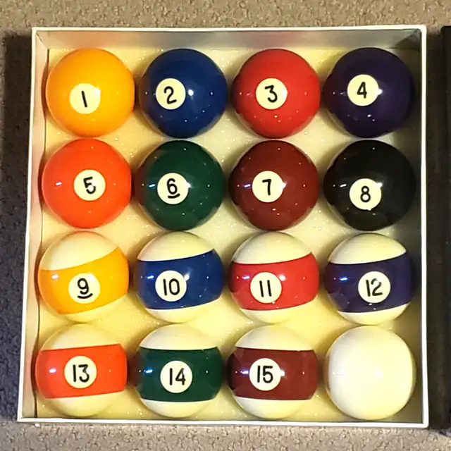 Premium 'Stealth Brand' high quality pool ball set.