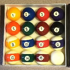 Premium 'Stealth Brand' high quality pool ball set.