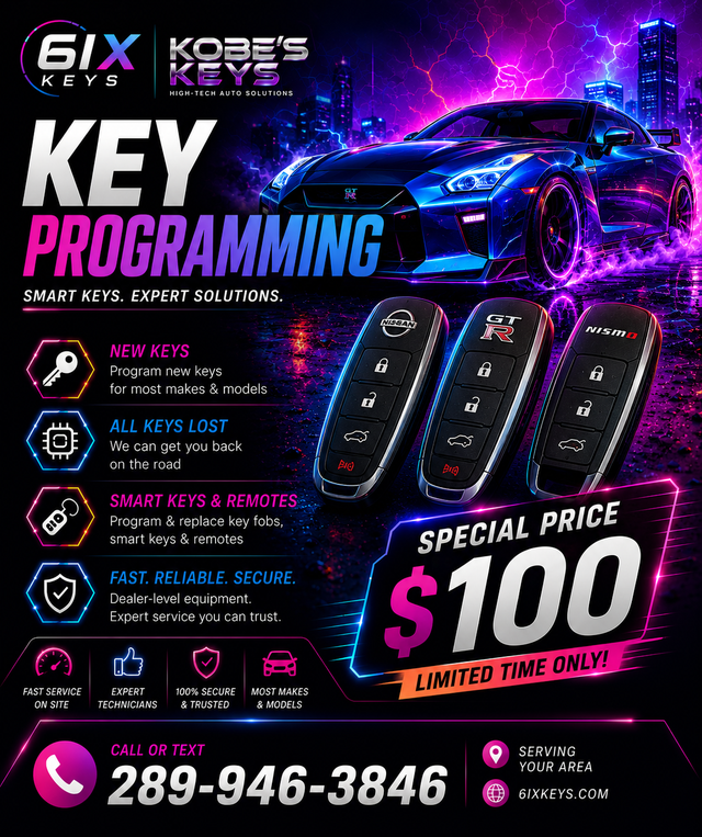 Car Key Programming & Smart Keys - From $120
