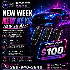 New Car Keys & Remotes - Push to Start Keys $120